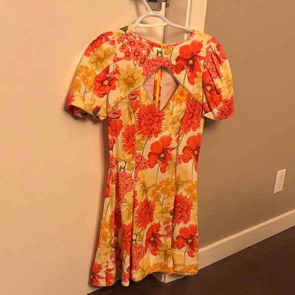 Menti Dresses & Skirts - Floral Midi Dress in Red and Yellow